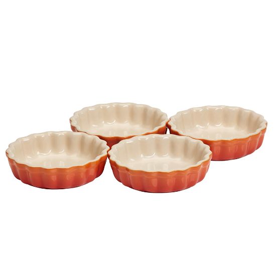 Bild von Tarteform 4er Set, ofenrot