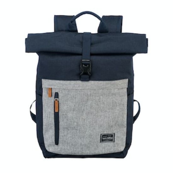 Bild von Rucksack Basic Roll Up, marine/grau