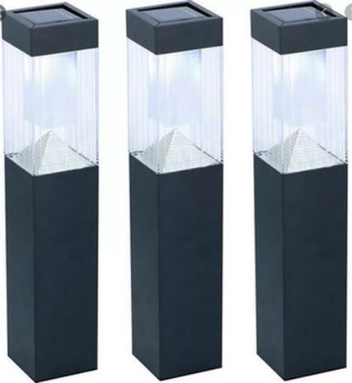 Bild von Solarlampe 2 LED 3-teilig