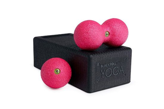 Bild von "YOGA BLOCK SET", schwarz pink