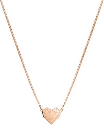 Bild von Kette mit Herz-Anhänger "LJ-0333-N-40", rosegold