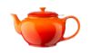 Bild von Teekanne mit Sieb, ofenrot