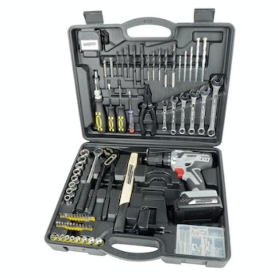 Bild von Werkzeugkoffer, 75-tlg. mit Akkubohrschrauber 20 V, Li-Ionen