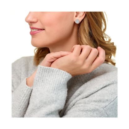 Bild von Ohrstecker rund "87543358" , silber