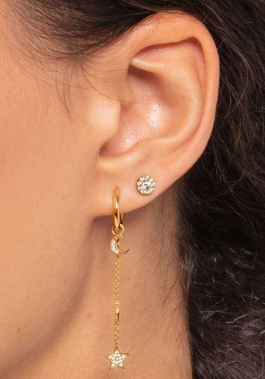 Bild von Ohrring-Anhänger "Mond", gelbgold