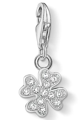 Bild von Charm-Anhänger "Kleeblatt", silber