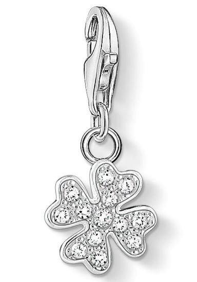 Bild von Charm-Anhänger "Kleeblatt", silber