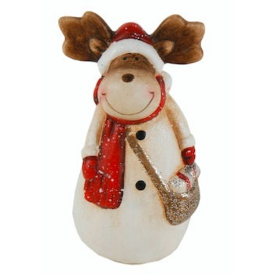 Bild von Dekofigur "Elch Nikolaus"