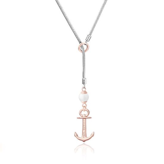Bild von Kette mit Anhänger "Anchor Pearl", rosegold