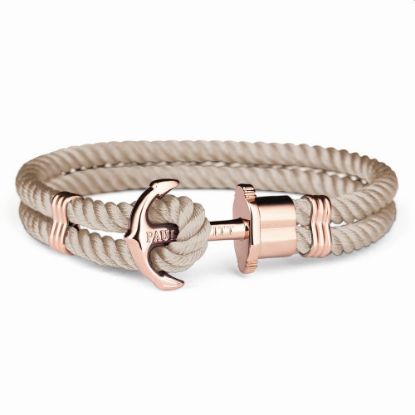 Bild von Ankerarmband "PHREP", rosegold, hellbraun, M