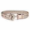 Bild von Ankerarmband "PHREP", rosegold, hellbraun, L