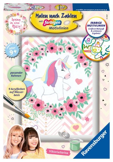 Bild von Malen nach Zahlen "SieP: Zuckersüßes Einhorn"
