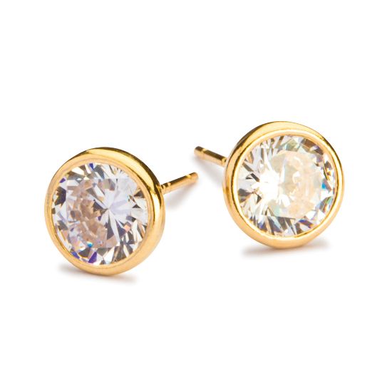 Bild von Paar Ohrstecker "Arctica", gelbgold