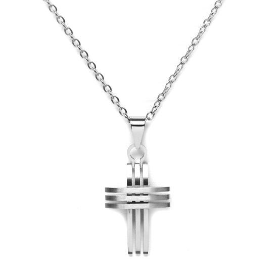 Bild von Kette mit Anhänger "Kreuz London", Silber