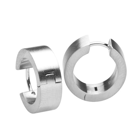 Bild von Paar Creolen "Rome", Silber