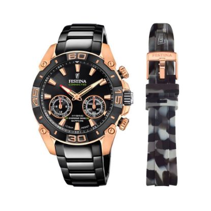 Bild von Chronograph "Chrono Bike F20548/1", schwarz-rosegold