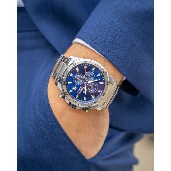 Bild von Chronograph "Chrono Sport F20463/2", blau-silber, Ø ca. 45mm
