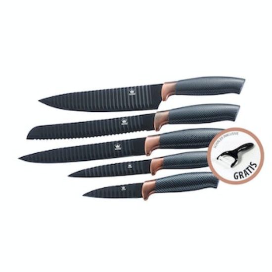 Bild von Messerset Carbon Optic inkl. Sparschäler 6-tlg., schwarz