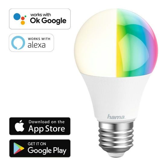 Bild von WiFi-LED-Lampe E27, RGB