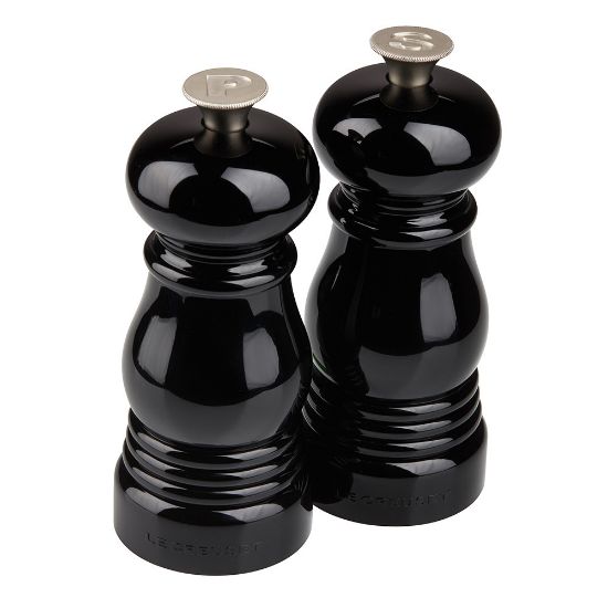 Bild von Salz- & Pfeffermühle, 2-tlg., schwarz glänzend