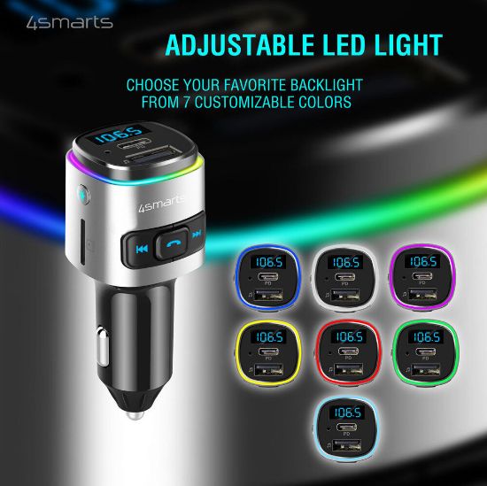 Bild von KFZ-Bluetooth FM Transmitter mit Freisprechfunktion