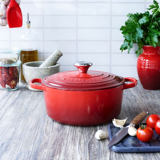 Bild von Bräter "Signature", rund, 18 cm, Kirschrot