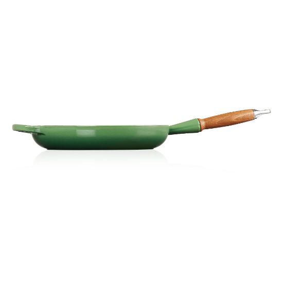Bild von Gusseisenpfanne mit Holzgriff, 28 cm, Bamboo Green