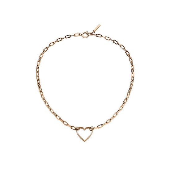 Bild von Edelstahlkette Herz "LJ-0351-N-45", roségold