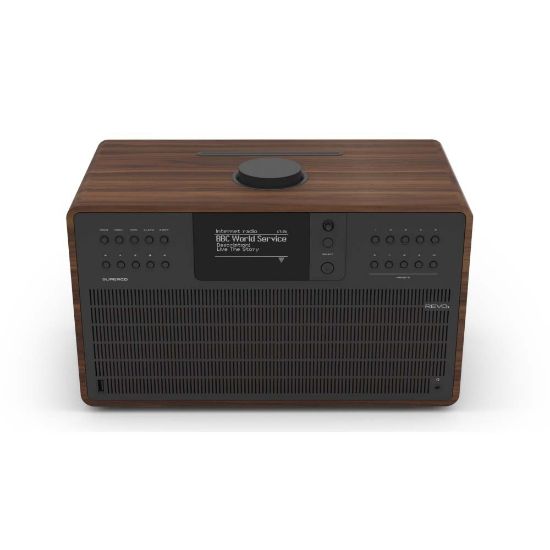 Bild von DAB+ Radio "SuperCD", walnuss-schwarz