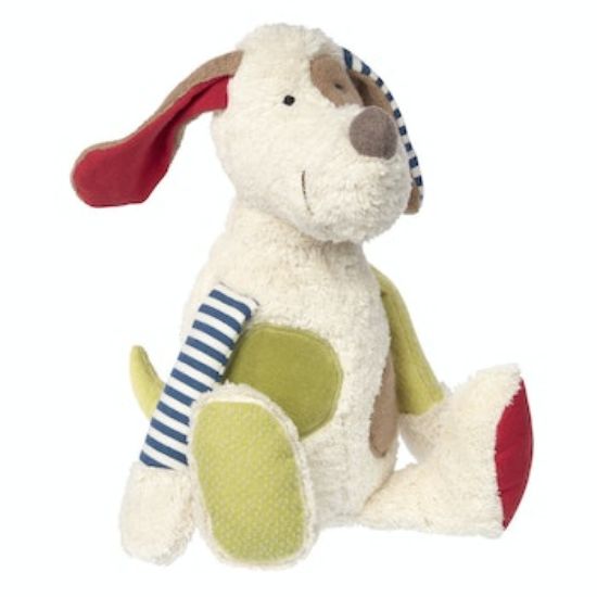 Bild von Stofftier BIO Hund Patchwork, 32 cm