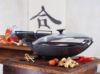 Bild von Wok mit Glasdeckel, Schwarz