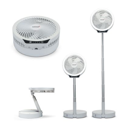 Bild von Akku-Tisch-/Standventilator Faltbar "81010", Weiß