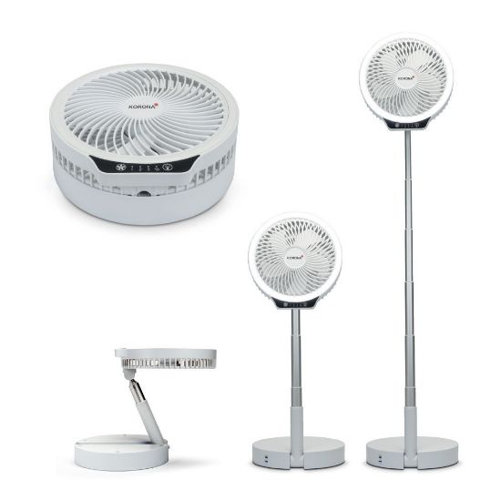 Bild von Akku-Tisch-/Standventilator Faltbar "81010", Weiß