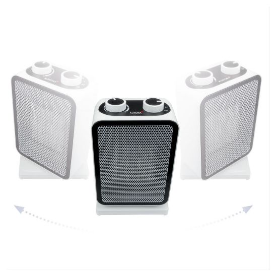 Bild von Keramik-Heizlüfter "60001", Weiß-Schwarz