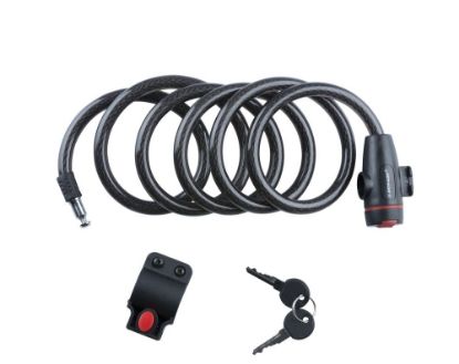 Bild von Spiralkabelschloss, 12mm, schwarz