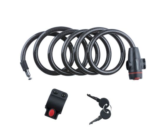 Bild von Spiralkabelschloss, 12mm, schwarz