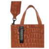 Bild von Handtasche "WAXY Kroko Paper Bag", S, dark mandarine