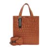 Bild von Handtasche "WAXY Kroko Paper Bag", S, dark mandarine