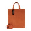 Bild von Handtasche "SUEDE Paper Bag", M, dark mandarine