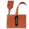 Bild von Handtasche "SUEDE Paper Bag", M, dark mandarine