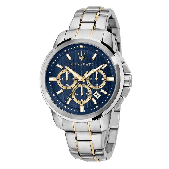 Bild von Quarzuhr "Chronograph Successo", 44 mm, blau/gold/silber