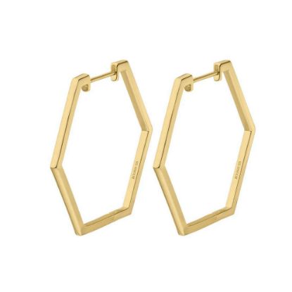 Bild von Creolen "FRENCH CHIC", 925 Sterlingsilber, gold