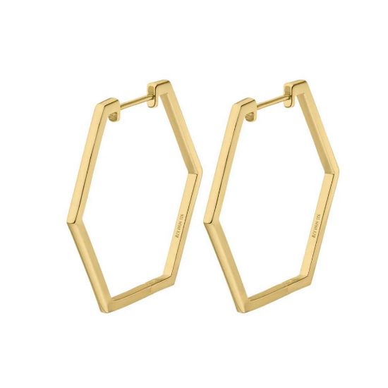 Bild von Creolen "FRENCH CHIC", 925 Sterlingsilber, gold