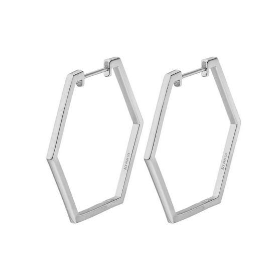 Bild von Creolen "FRENCH CHIC", 925 Sterlingsilber, silber