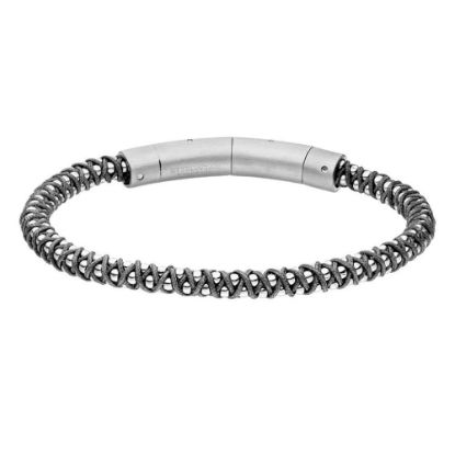 Bild von Armband "MIAMI-LEVI", Edelstahl-Nylon, anthrazit