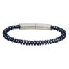 Bild von Armband "MIAMI-LEVI", Edelstahl-Nylon, blau