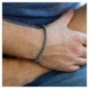 Bild von Armband "MIAMI-LEVI", Edelstahl-Nylon, anthrazit
