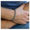 Bild von Armband "MIAMI-LEVI", Edelstahl-Nylon, silber
