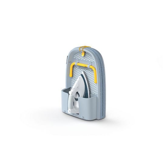 Bild von Faltbares Tischbügelbrett "Pocket", grau/gelb