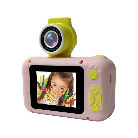 Bild von Kinder Digitalkamera mit Schwenkbarer Linse "KCA-1350", rosa